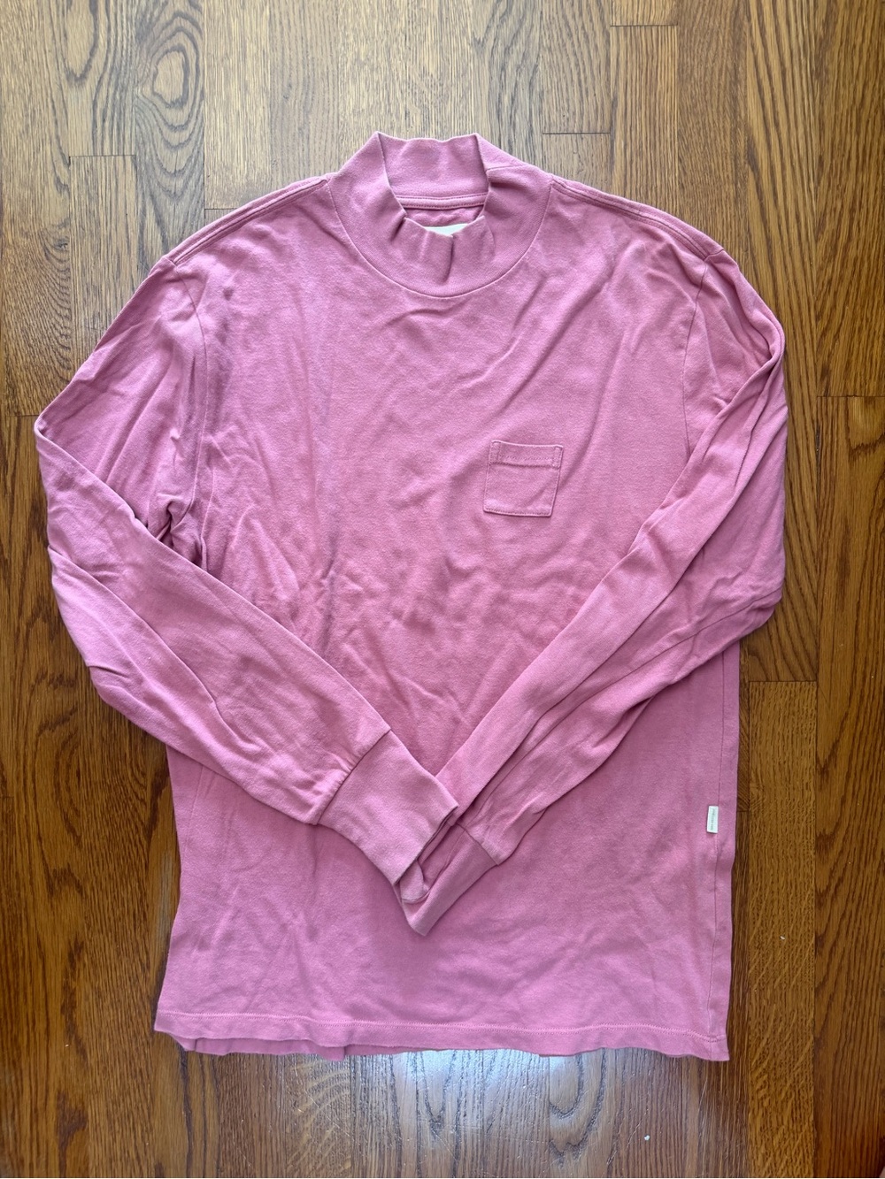 Aime Leon Dore Long-Sleeve Mock Neck Tee in Rose